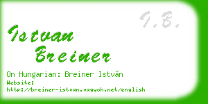 istvan breiner business card